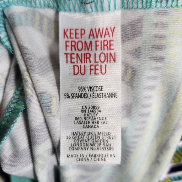 NWT HATLEY NELLIE SHIFT DRESS GEOMETRIC NAVY GREEN WHITE SZ L - Picture 11 of 12